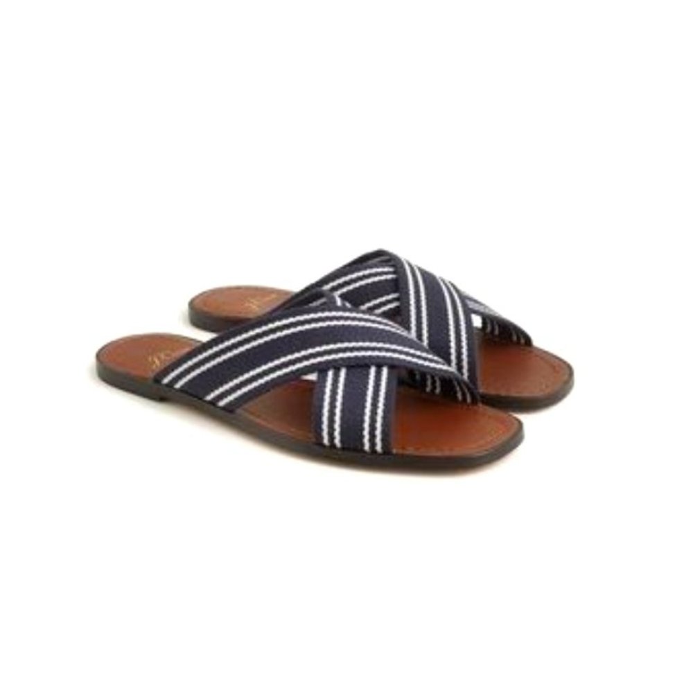 J. Crew Woven Criss Cross Sandals - NEW - Picture 1 of 7